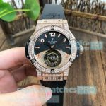 Swiss Copy Hublot Big Bang Tourbillon Watch - Black Dial 44 mm